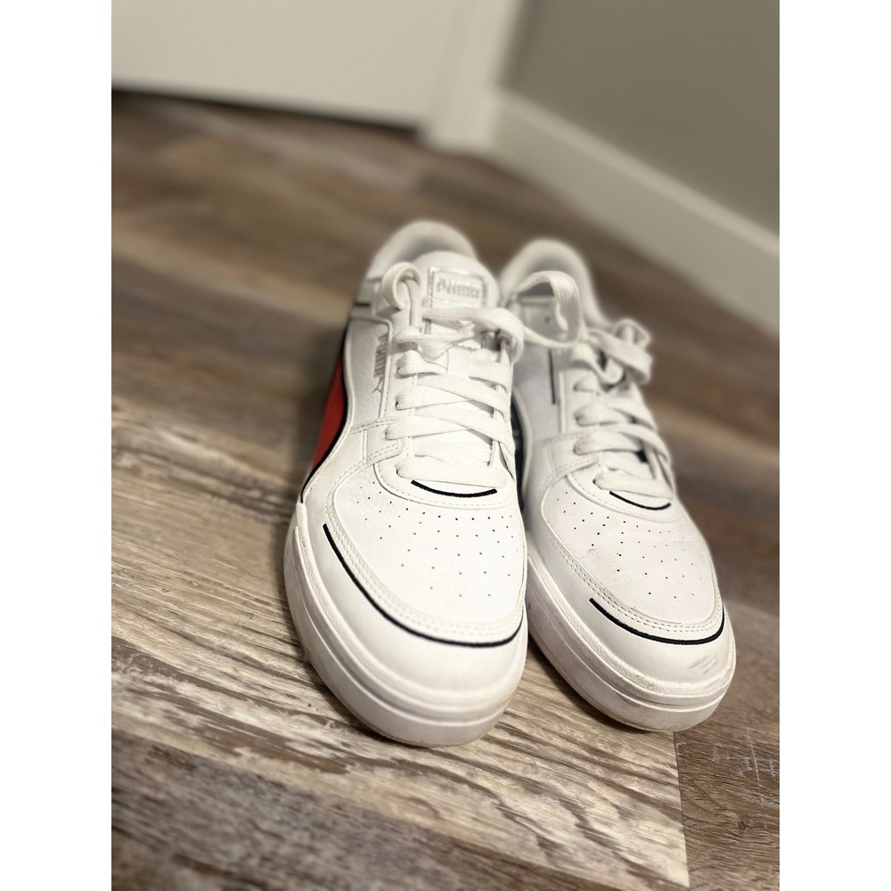 Puma CA Pro Classic White Red Mens Lifestyle Sneakers Shoes Size 10.5 - Picture 5 of 7